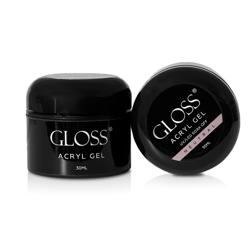 Acryl Gel GLOSS Neutral (beige) in a jar, 30 ml